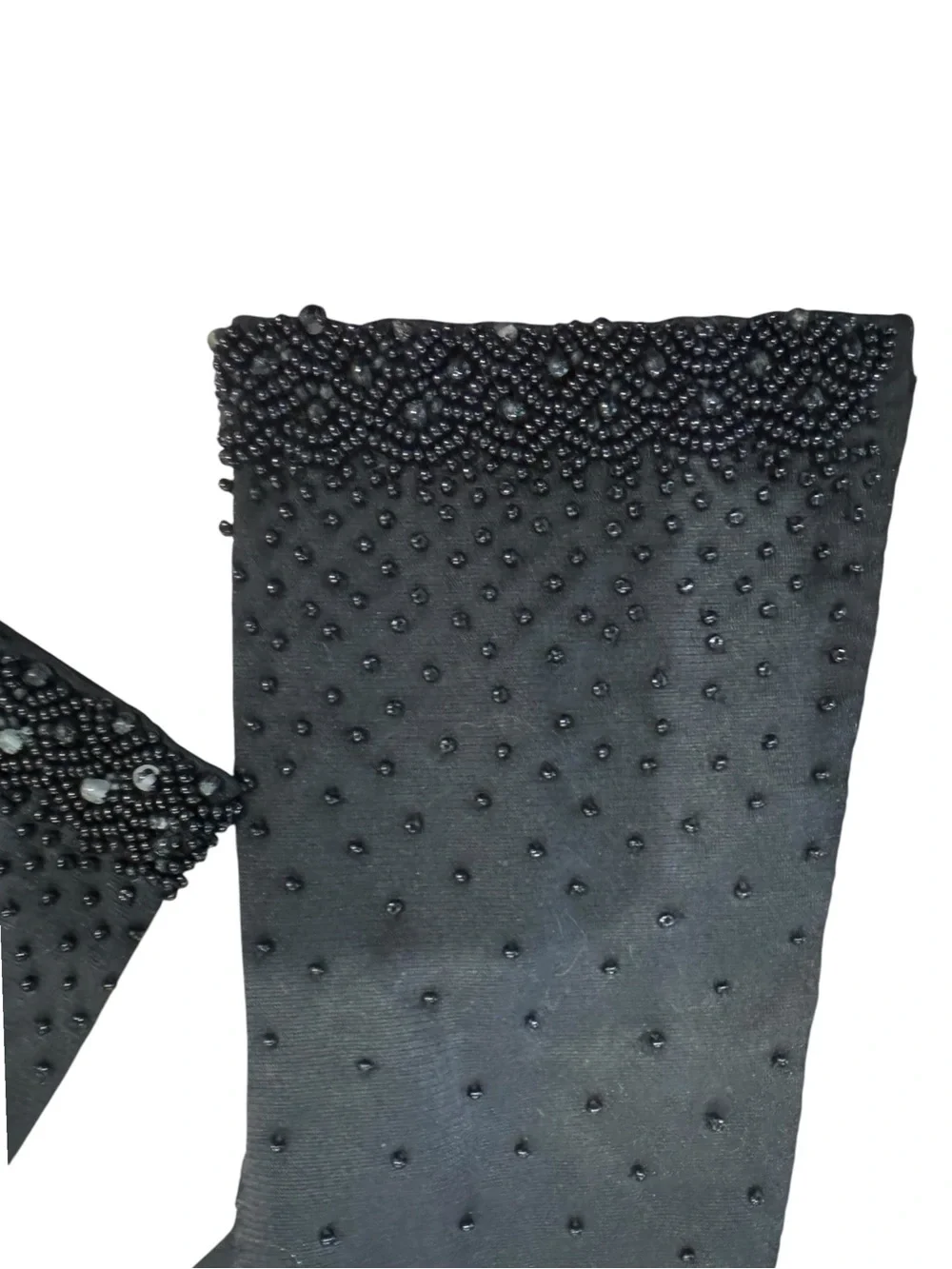 I gave Black Beaded Evening Gloves Sz S